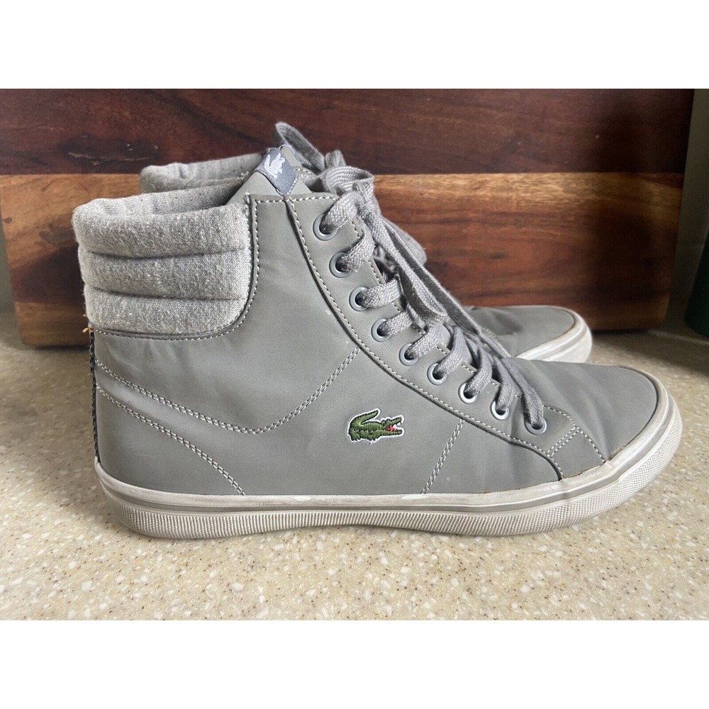 lacoste marcel mid gray high top shoes men 6 women 8  Eur 38 ‎ Sneaker